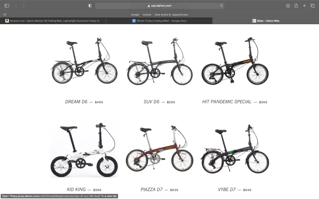 Folding Bikes by Dahon